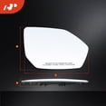 thumbnail image 3 of A-Premium 2-PC Driver and Passenger Side Heated Mirror Glass with Backing Plate Compatible with Hyundai Palisade 2020 2021 2022 2023 2024 - Exterior Side View Flat and Convex Mirror, 3 of 5