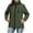 #109-Army Green, variant on Craaazy Rain Jackets for Women Waterproof with Hood Solid Color Lightweight Oxford Cloth Windbreaker with Zipper Pockets for Travel Hiking and Outdoor Activities