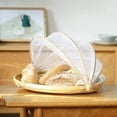 thumbnail image 3 of SPRING PARK Bamboo Hand-Woven Bamboo Food Serving Tent Basket Tray Mesh Storage Container Cover, 3 of 6