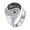 Silver, variant on Men's Stainless Steel Cubic Zirconia Yin Yang Ring Tai Chi Signet Statement Jewelry Accessories Silver Size 9
