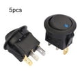 thumbnail image 2 of 5PCS 12V ON/OFF Round Rocker Dot Blue LED Light Toggle Switch Car Van Boat Dash, 2 of 7