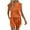 Orange, variant on Women's Short Sleeve Solid Color Top And Shorts Casual Two-Piece Set