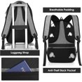 thumbnail image 5 of Mochila BIKROD para portátil de 17 pulgadas para hombre y mujer, color gris, 5 of 5