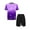 Purple, variant on JanJean Kids Boys Soccer Jersey and Shorts Set Athletic T-Shirt Football Team Training Uniforms Fluorescent Green 14