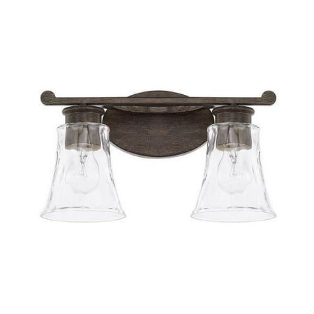 Renaissance Six Light - Capital Lighting Sinclaire - Two Light Bath Vanity, Renaissance Brown Finish with Clear Watered Glass