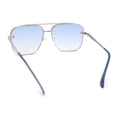 thumbnail image 4 of Mens Luxury Rimless Euro Style Mafia Metal Rim Rectangle Sunglasses Silver - Blue, 4 of 4