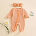 thumbnail image 2 of CAUYDY Baby Boys One-Pieces Fall Winter Infant Sleepwear for Girls Preemie Long Sleeved Pjs Unisex Newborn Clothing 3-6M 9-12M 18-24M Sizes Newborn,Orange, 2 of 5