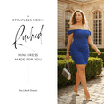 thumbnail image 2 of David’s Bridal, The Edit by DB Studio Women's Formal Strapless Ruched Mini Dress, Short, Mesh, 2 of 8