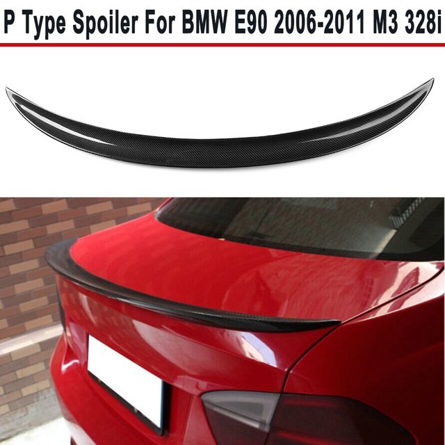 Carbon Fiber Rear Trunk Spoiler P Type For BMW 3-Series E90 2006-2011 M3 328i