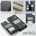 thumbnail image 4 of Funda para Samsung Galaxy S24 con tarjetero, tipo cartera para hombre y mujer con bloqueo RFID, de piel resistente, con cierre magnético y función atril, a prueba de golpes, 4 of 10