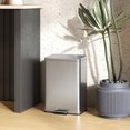 thumbnail image 2 of HOMCOM 5.3 Gallon/20 L Garbage Can, Trash Bin with Soft Close Lid, Silver, 2 of 10