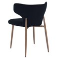 thumbnail image 3 of Chaise, Jeu de 2 en Velours et Métal - Noir, 3 of 7
