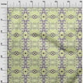 thumbnail image 3 of oneOone Viscose Jersey Lime Green Fabric Tribal Sewing Material Print Fabric By The Yard 60 Inch Wide, 3 of 7