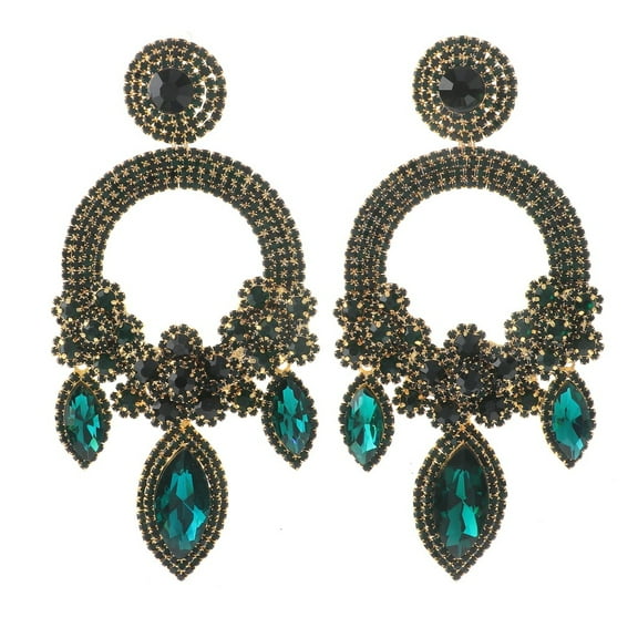Large Rhinestone Chandelier Earrings