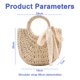 thumbnail image 2 of Bolso de playa de paja para mujer, tejido tipo bandolera, con asa superior, para verano, 2 of 5