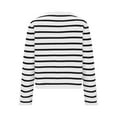 thumbnail image 6 of LYXSSBYX Fall Outfits for Women 2024 Women's Casual Striped Loose Cardigan Long Sleeved Round Neck Sweater Jacket Tops, 6 of 7