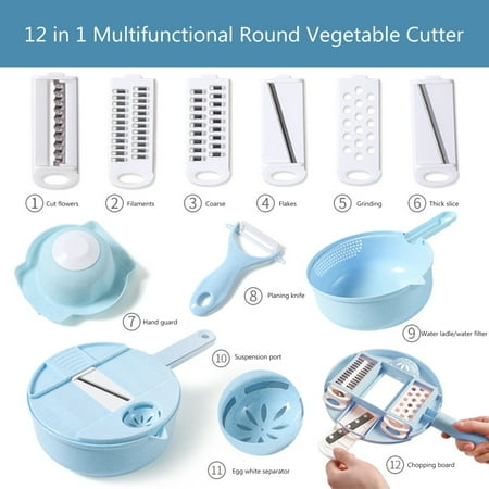 

Multifunctional Cutting Vegetables Tool Lightweight and Portable Slicer for Home Blue