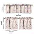 thumbnail image 6 of 3 PCS Cute Cartoon Kitchen Curtains Set - Fun Kawaii Rainbow Animals & Space Design, Semi-Sheer Tier Curtains with Valance for Kids Room, Farmhouse Window Treatment Panels (54x18 & 27.5x24 Inch), 6 of 6