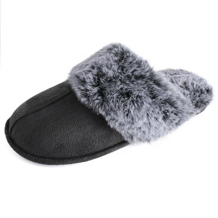 

Zizor Women s Bedroom Fuzzy Slippers with Memory Foam Indoor Non-Slip Sole