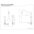 thumbnail image 4 of Kingston Brass KS1171PKX Duchess Bridge Kitchen Faucet, Polished Chrome, 4 of 4