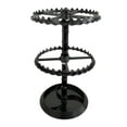 thumbnail image 2 of Organizador de Pendientes, Soporte de Joyería, Estante de Almacenamiento de Rotación de 360 Grados para Lápiz Labial, Collar, Mesa, Tobilleras Colgant 2 niveles en negro., 2 of 9