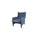 thumbnail image 2 of Adjustable Recliner Chair, Modern Accent Upholstered Fabric Living Room Chair with Footrest, Home Theater Lounge Seat with Thick Cushion, Soft Single Sofa Ergonomic Chair with Nail-head Trim, Black, 2 of 7