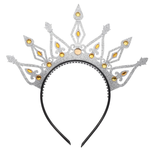 KAKOWELY Diadema con corona, corona nupcial, accesorio para el cabello de boda, tiara vintage, diadema con corona