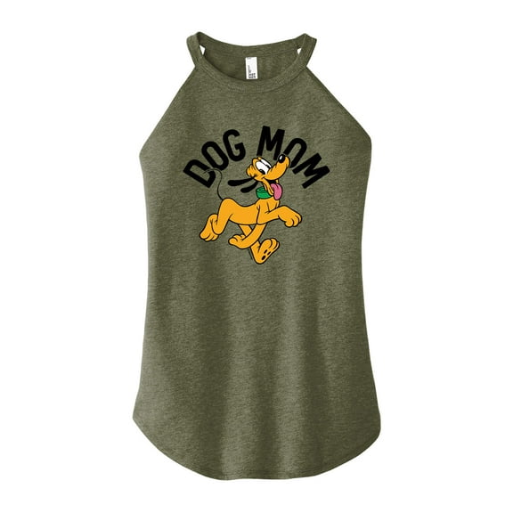Mickey & Friends - Dog Mom Pluto - Juniors High Neck Tank Top