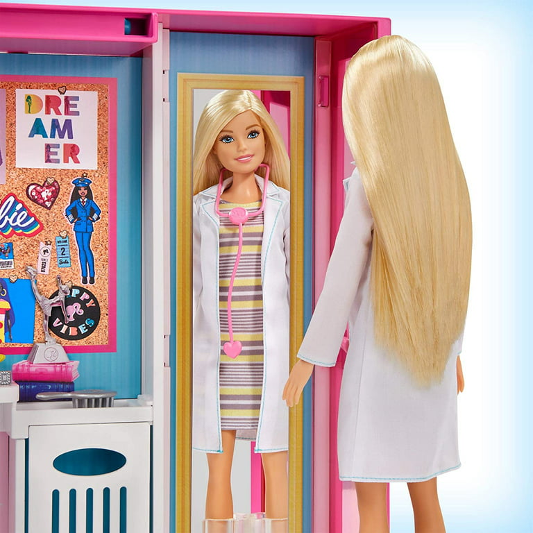 Barbie Doll Closet Clothes Wardrobe Storage Organizer Kids Playset Girls  Toy NEW