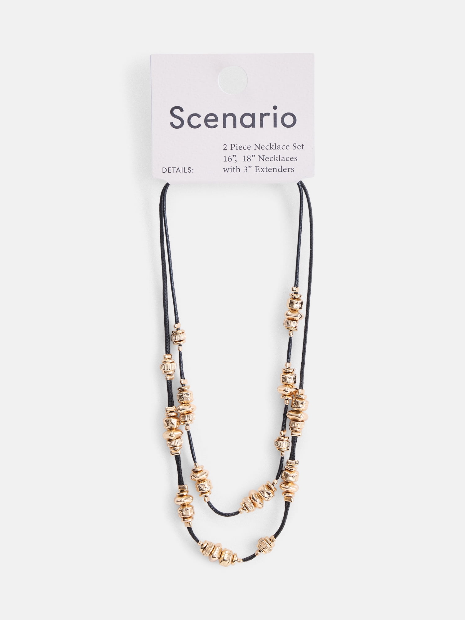 Scenario Women's Corded Necklaces, 2-Piece Set