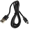 thumbnail image 2 of HQRP USB Charging Cable for iHome iBN24 Carbon Audio Zooka Pocket Speaker ZWW-1PK PCA-1BL Skullcandy Air Raid Wireless Bluetooth Portable Stereo Speaker USB to micro USB Cable, 2 of 5