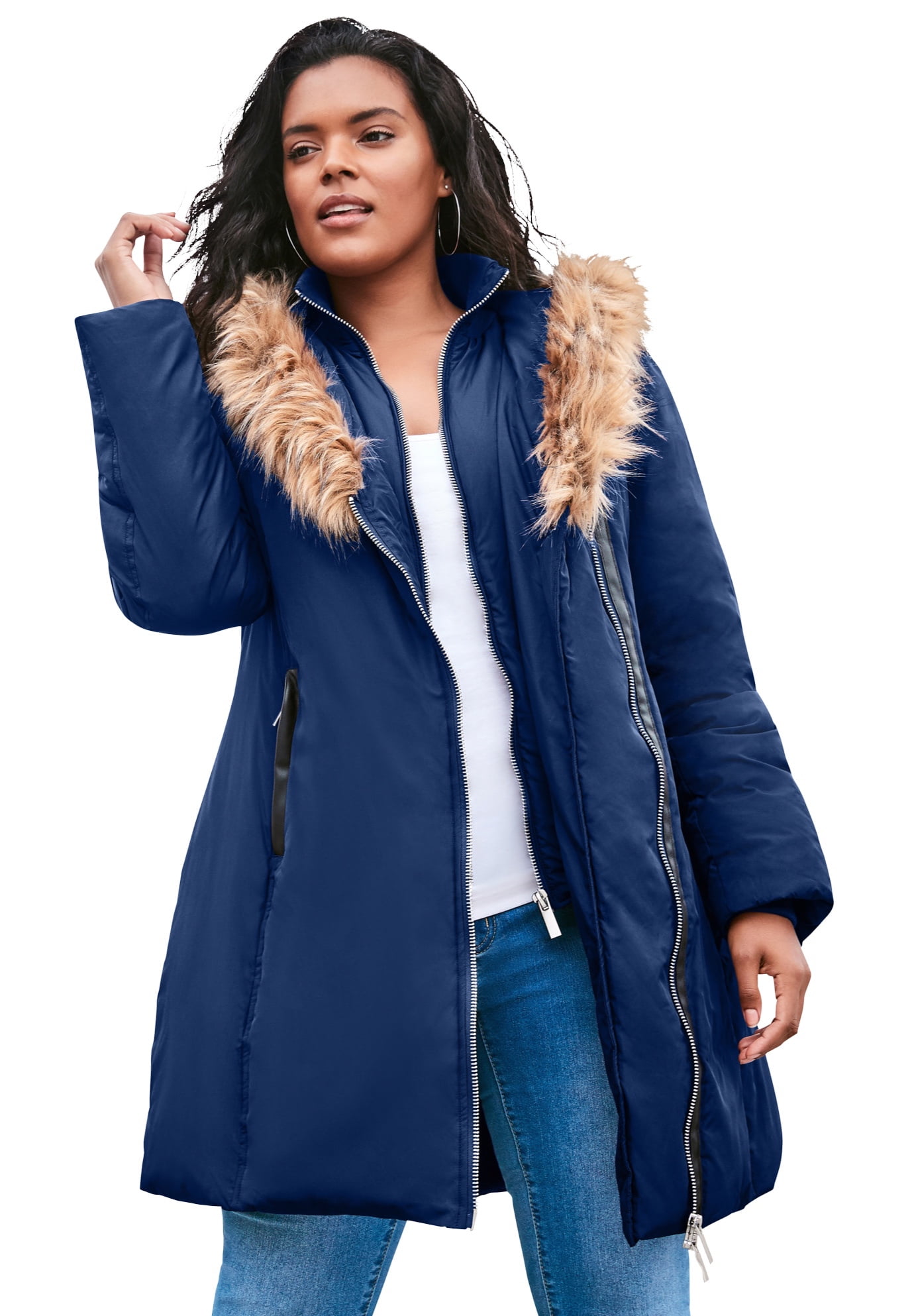scaling Parka Jacket Outdoor♥ Women Winter Coat Keep Warm Outerwear Loose Big Collar Faux Fur Coat Outwear
