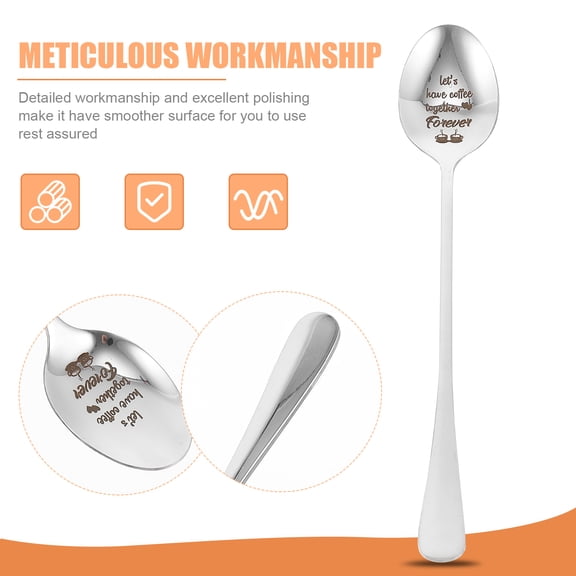 ETEREAUTY Stainless Steel Dinner Spoons Set of 4, Plated with Comfortable Grip for Everyday Use