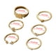 thumbnail image 3 of Anillos para mujer, regalos para mujer, anillo de moda europeo con baño de oro geométrico de viento frío y conjunto., 3 of 4