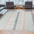 thumbnail image 1 of Casavani Handmade Cotton Kilim Outdoor Patio Rug, Gray, 5 x 5 ft, Hand Woven, Custom Sizes Available, 1 of 6