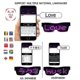 thumbnail image 4 of Gafas de fiesta con LED Bluetooth, idiomas personalizados, carga USB, gafas luminosas intermitentes, gafas de sol para conciertos, 4 of 5