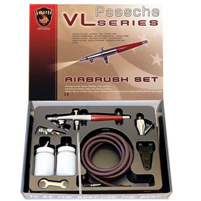 Paasche VLS-SET Airbrush Set with All Three Heads for VLS