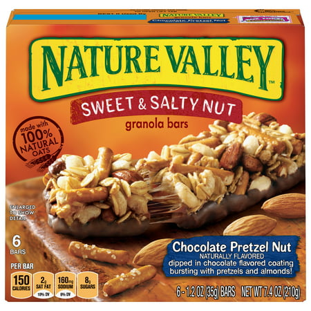 Nature Valley Granola Bars Sweet & Salty Chocolate Pretzel Nut 6
