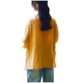 thumbnail image 3 of iHengLiXing 2025 Plus Size Spring Tops for Womens Dressy Casual Fashion Women Casual Short Sleeve Plus Size T-Shirt Tops Yellow XXXXXL, 3 of 6