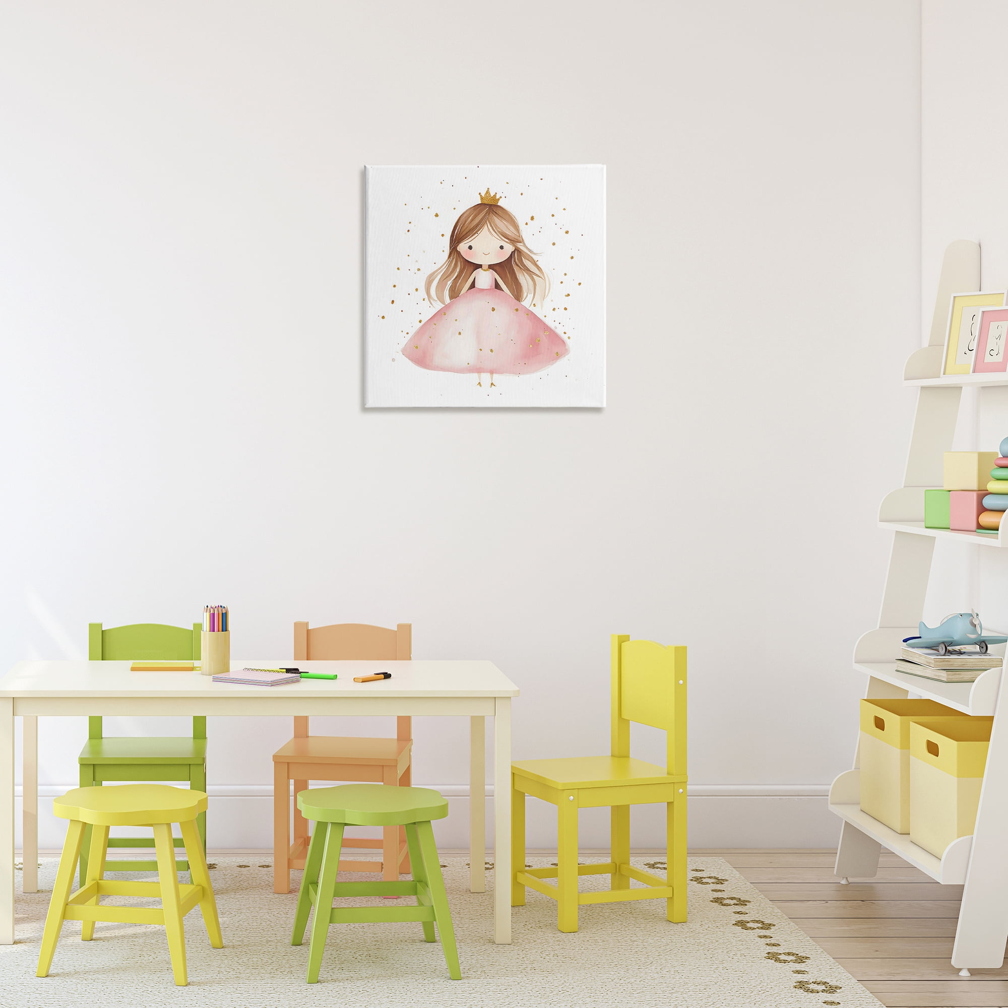 Stupell Industries Little Princess with Pink Gown Canvas Wall Art, design by Creative Studio