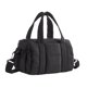 thumbnail image 1 of Bolso de mano acolchado para mujer con compartimentos para niñas, bolso de hombro para senderismo callejero negro, 1 of 9