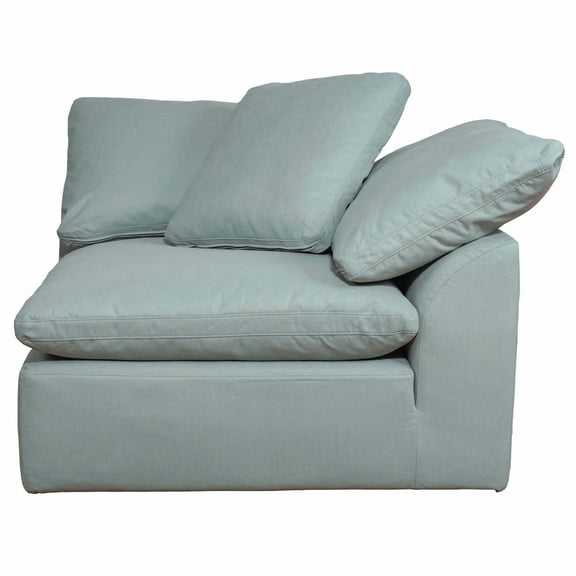 Modular Sectional Sofa, Deep Seating Accent Chair, Slipcovered Couch, Blue Living Room Furniture