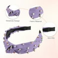 thumbnail image 4 of Unique Bargains 2 Pcs Women' Colorful Bead Knotted Headband White Purple 1.57" Wide Classic Casual Style for Women, 4 of 7