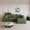 Green, variant on 95" Cloud Sectional Sofa, U-Shaped Corduroy Upholstered Deep Seat Couch, No Assembly for Living Room, Brown