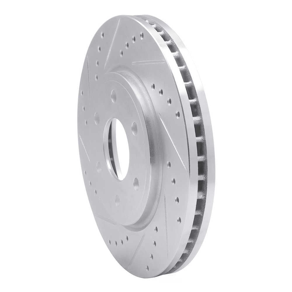 Dynamic Friction Company 631-67095L DFC Brake Rotor - Drilled And Slotted - Silver