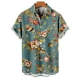 thumbnail image 4 of Mens Printed Hawaiian Shirts Short Sleeve Button Down Beach Shirts Shirt For Man Casual Shirts For Men Green L, 4 of 4