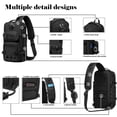 thumbnail image 4 of Bolso bandolera OZUKO multiusos para hombre impermeable negro, 4 of 6