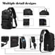 thumbnail image 4 of Bolso bandolera OZUKO multiusos para hombre impermeable negro, 4 of 6