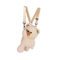 thumbnail image 4 of Mochila de oso de peluche, adorable y suave bolso de hombro para niños, adolescentes, mujeres y niñas. Beige, 4 of 9