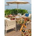 thumbnail image 5 of Outdoor Tablecloth with Umbrella Hole for Patio/Picnic/Party/Camping, Tan Rooster Floral Waterproof Table Cloth Rectangle Table Cover Washable, Farmhouse Spring Flowers Butterflies (54"x 80"), 5 of 8
